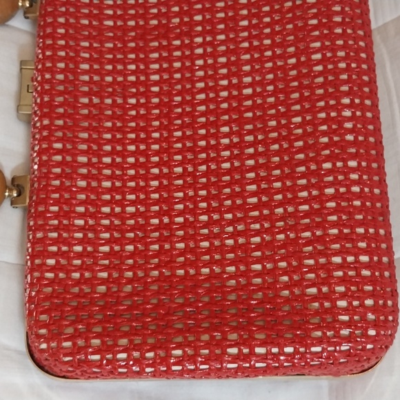 Pier Giorgio red wicker bag - Picture 3 of 15